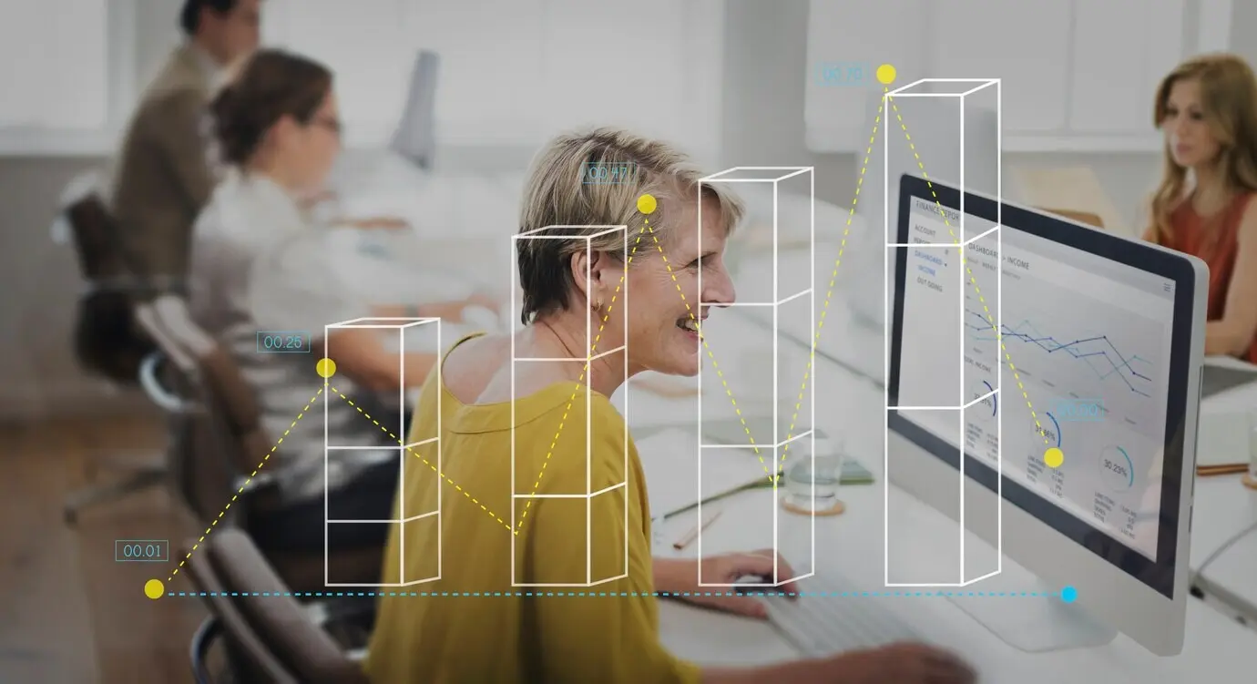 Geschäftskonzept für die statistische Analyse mit Balkendiagrammen